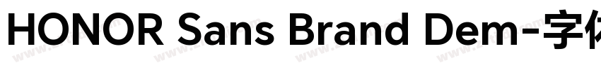 HONOR Sans Brand Dem字体转换